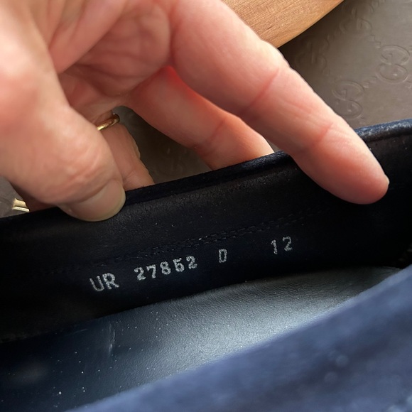 Ferragamo Navy Blue Suede Driver Loafer with Gancini Ornament - Picture 6 of 6